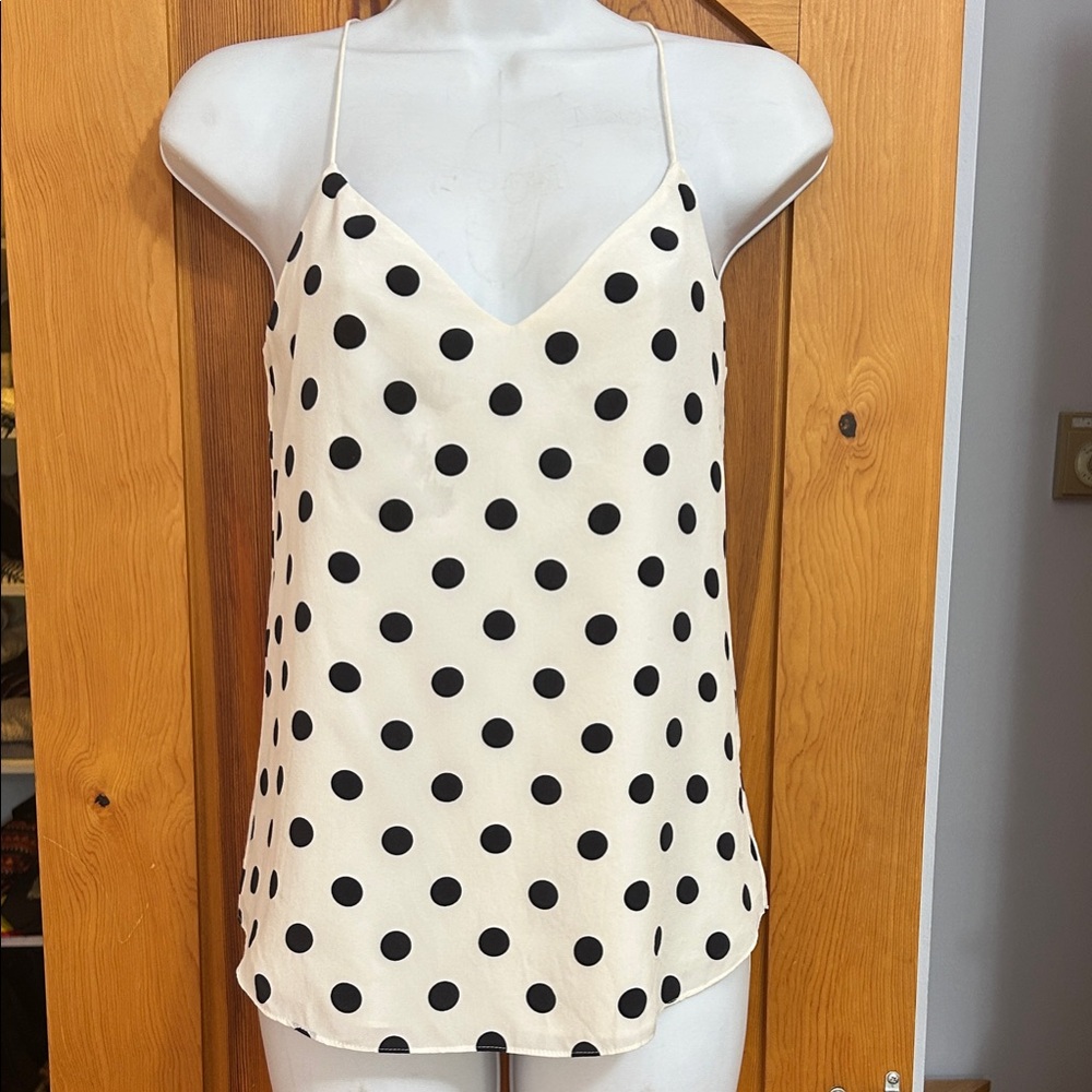 J. Crew Silk Polkadot Camisole